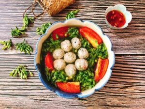 Canh cá thác lác hoa thiên lý